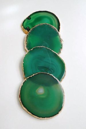 Green Agate Coasters