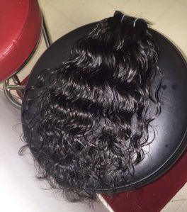 curly machine weft hairs