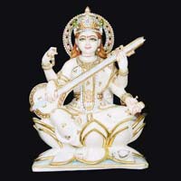 Marble Saraswati Statue