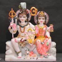 Marble Shiva Parvati Statue
