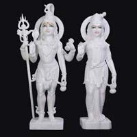 Marble Shiva Parvati Statue