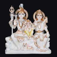 Marble Shiva Parvati Statue