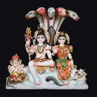 Marble Shiva Parvati Statue