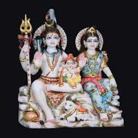 Marble Shiva Parvati Statue