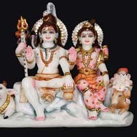 Marble Shiva Parvati Statue