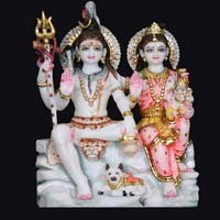 Marble Shiva Parvati Statue