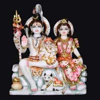 Marble Shiva Parvati Statue