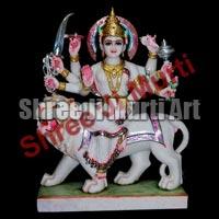 Marble Durga Statue 01