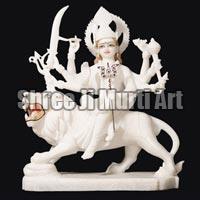 Marble Durga Statue 03