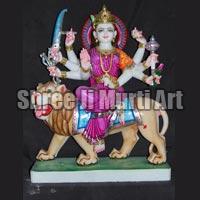 Marble Durga Statue 06
