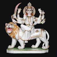Marble Durga Statue 09