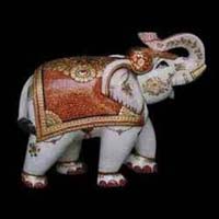 Marble Elephant Statue 04