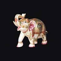 Marble Elephant Statue 07