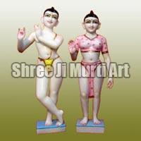 Marble Iskcon Radha Krishna Statue 04
