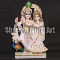 Marble Radha Krishna Statue 07