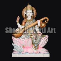 Marble Saraswati Statue 01