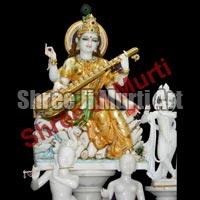 Marble Saraswati Statue 03