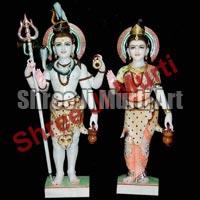 Marble Shiva Parvati Statue 01