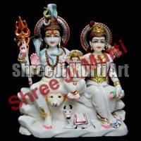 Marble Shiva Parvati Statue 02