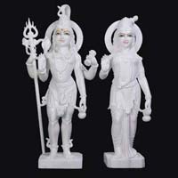 Marble Shiva Parvati Statue 05