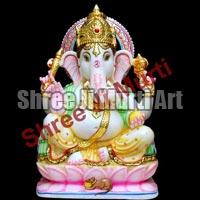 White Marble Ganesh Statue 01