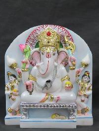White Marble Ganesh Statue 16