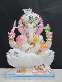 White Marble Ganesh Statue 18