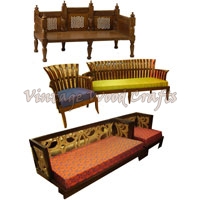 Wooden Indian Style Sofa