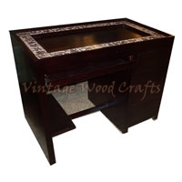 Wooden Study Table with Patch of Handwork