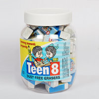 Teen8 Dust Free Erasers Jar Pk of 60