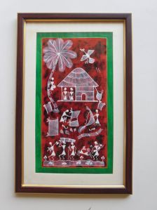 Original Warli Art Framed Eco Friendly Painting