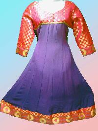 Purple Georgette Anarkali Kurti