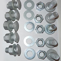 ROAD CRASH BARRIER, BUTTON HEAD BOLTS, NUTS, WASHERS
