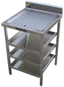 Clean Glass Perforated Top with 3 Shelves