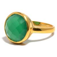 Green Onyx Gemstone Ring