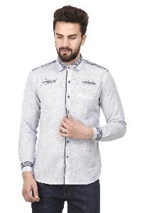 MSG Grey Designer Slim Fit Shirt