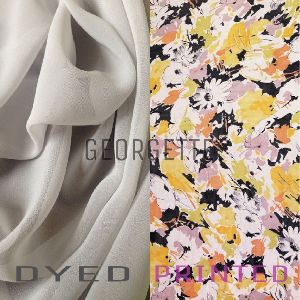 Polyester Georgette Dyed And Printed Fabric