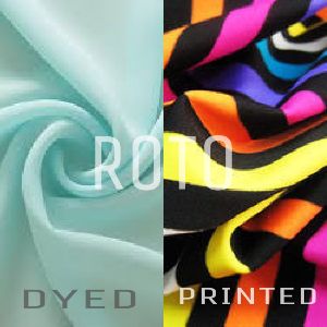 Polyester Roto Dyed And Printed Fabric