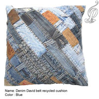 recycled denim cushion