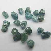 blue rough diamond drilled beads