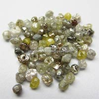 Natural Loose Mixed Color Drilled Diamond Beads