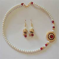 Pearl Necklace with Earring Set