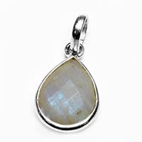 Rainbow Moonstone Gemstone 925 Sterling Original Silver Pendant