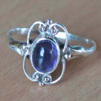 1.5 Gm Amethyst Gemstone 925 Sterling Silver Ring