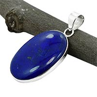 11 Gm Lapis Lazuli Gemstone 925 Sterling Original Silver Pendant