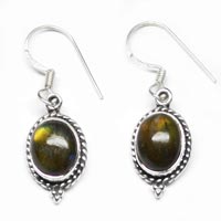 Labradorite Gem Stone 925 Sterling Silver Earring