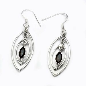 31 Smokey Quartz Gem Stone 925 Sterling Original Silver Earring