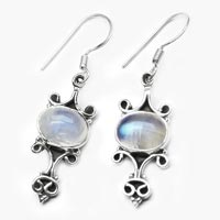 Lazuli Gemstone 925 Sterling Original Silver Earrings