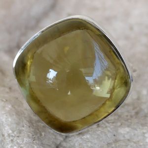 6.7 Gm Whiskey Quartz Gemstone 925 Sterling Original Silver Ring