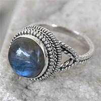 7.6 Gm Labradorite Gemstone 925 Sterling Original Silver Ring